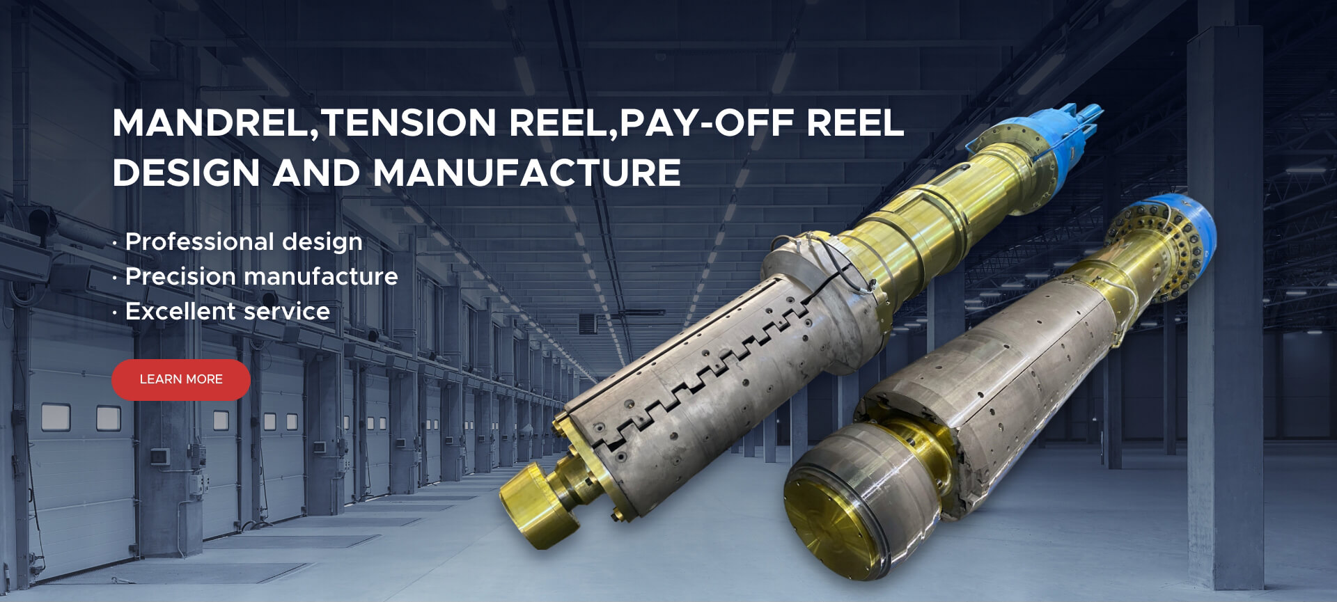 mandrel, tension reel, payoff reel manufaturer